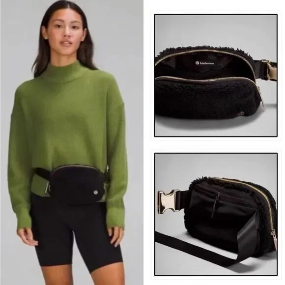 NWT Lululemon Everywhere Belt Bag Fleece Black - Picture 2 of 15